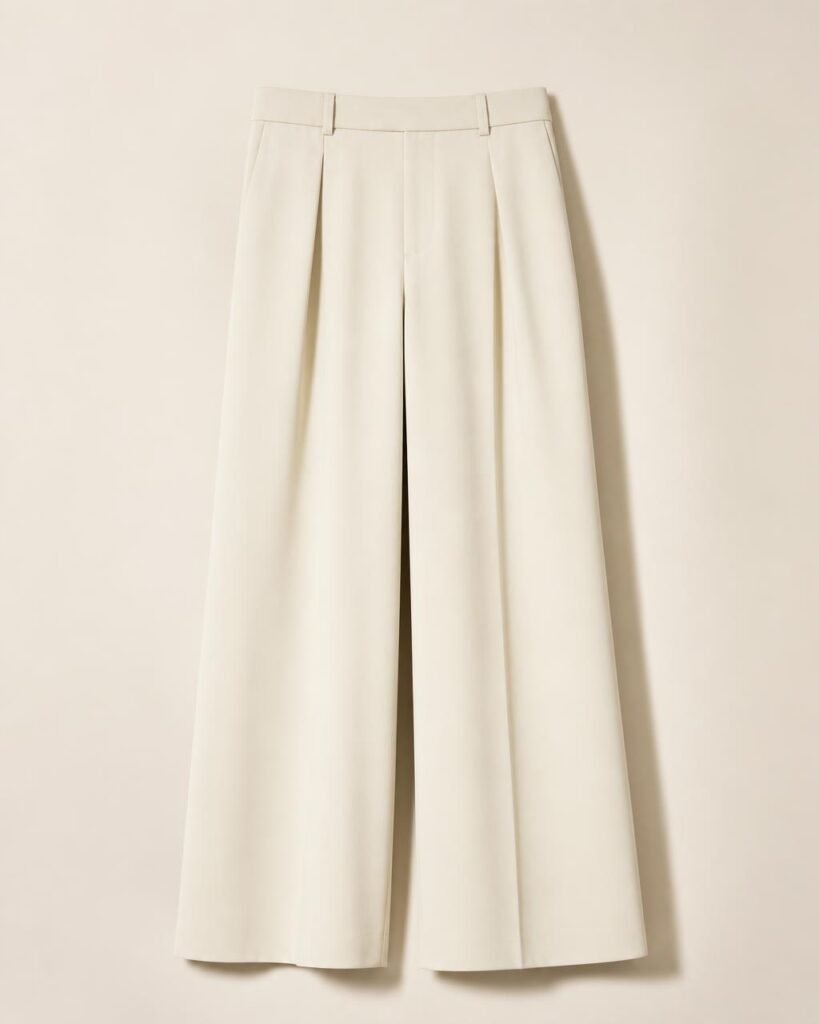 Champagne Wide-Leg Trousers